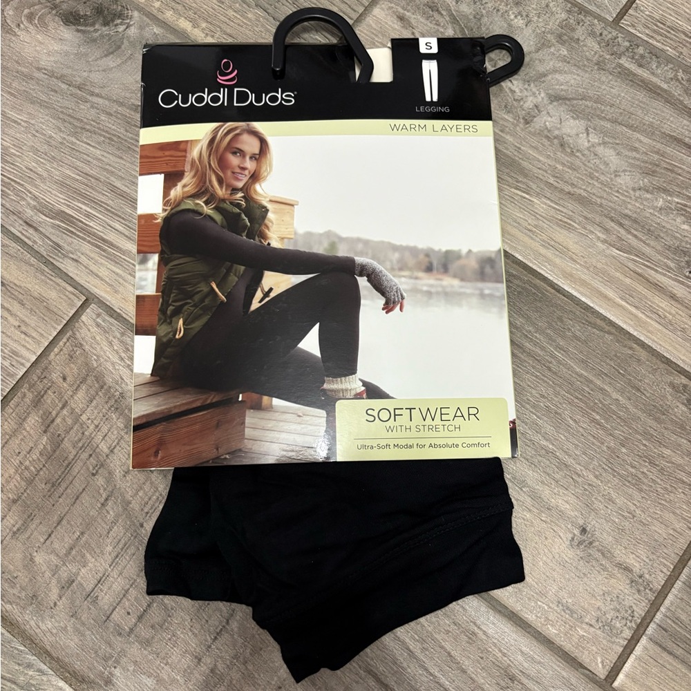 Cuddl Duds Softwear Black Leggings
